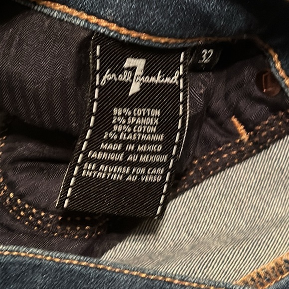 7 For All Mankind Women's Dark Wash Mid Rise Dojo Jeans Size 32 - Picture 5 of 6